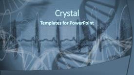  Presentation with dna - PPT theme featuring blue spiral dna pattern background and a ocean colored foreground