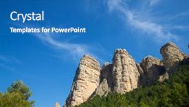  Presentation with rock wall - Slides enhanced with blue spire - rock wall named as masmut background and a teal colored foreground