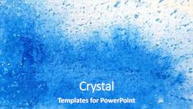  Presentation with abstract watercolor - Theme enhanced with blue splash watercolor background background and a teal colored foreground