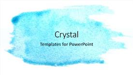  Presentation with abstract watercolor - Beautiful presentation theme featuring blue spot watercolor abstract hand backdrop and a arctic colored foreground