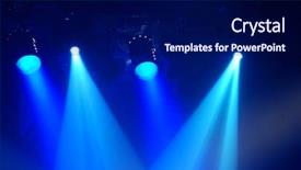  Presentation with concert - Slide deck having blue spotlight - concert background and a navy blue colored foreground