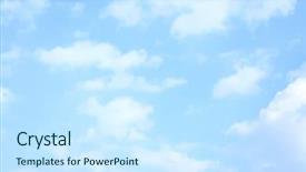  Presentation with light from dark sky god - PPT theme consisting of blue spring sky with clouds background and a cool aqua colored foreground