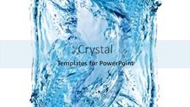  Presentation with liquid - Presentation design with blue-square-made-of-flowing background and a light blue colored foreground