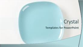  Presentation with white plate - Presentation with blue square plate on white background and a light blue colored foreground