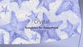  Presentation with starfish - Cool new PPT theme with blue starfish seamless abstract background pattern backdrop and a light blue colored foreground