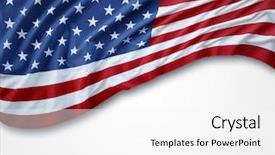  Presentation with blue plain - Audience pleasing PPT theme consisting of blue stars - american flag on plain background backdrop and a white colored foreground