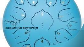  Presentation with drum - Presentation theme consisting of blue-steel-tongue-drum background and a  colored foreground