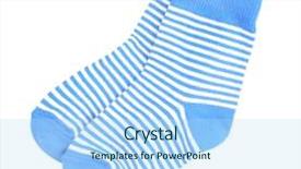  Presentation with baby fashion - PPT layouts featuring blue striped baby socks isolated background and a light blue colored foreground