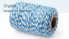  Presentation with blue house bakery - Beautiful presentation design featuring blue striped cotton bakers twine backdrop and a light blue colored foreground