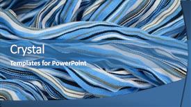  Presentation with abstract blue texture - Colorful presentation enhanced with blue striped texture fabric background backdrop and a teal colored foreground
