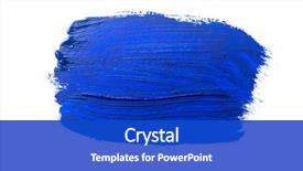  Presentation with brush stroke - Theme consisting of blue stroke of the paint background and a cobalt blue colored foreground