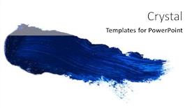  Presentation with brush stroke - Slides enhanced with blue-stroke-of-the-paint background and a white colored foreground