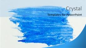  Presentation with brush stroke - Audience pleasing presentation design consisting of blue-stroke-of-the-paint backdrop and a light blue colored foreground