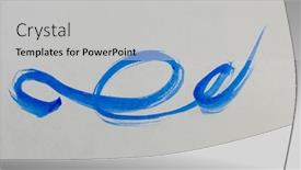  Presentation with brush stroke - Presentation design enhanced with blue-stroke-of-the-paint background and a light gray colored foreground
