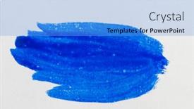  Presentation with brush stroke - Beautiful presentation design featuring blue-stroke-of-the-paint backdrop and a light blue colored foreground