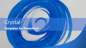  Presentation with brush stroke - Presentation design having blue-stroke-of-the-paint background and a teal colored foreground