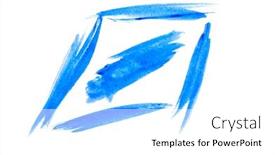  Presentation with stroke - Presentation theme consisting of blue-stroke-of-the-paint background and a white colored foreground