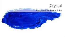  Presentation with brush stroke - Colorful PPT layouts enhanced with blue-stroke-of-the-paint backdrop and a white colored foreground