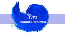  Presentation with stroke - Audience pleasing theme consisting of blue-stroke-of-the-paint backdrop and a cobalt blue colored foreground