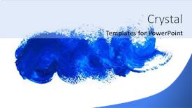  Presentation with stroke - Slide deck with blue-stroke-of-the-paint background and a light blue colored foreground
