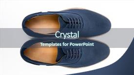  Presentation with shoes - Amazing presentation theme having blue suede shoes isolated backdrop and a ocean colored foreground