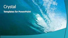  Presentation with blue wave - Slides with blue surfing wave background and a teal colored foreground