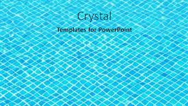  Presentation with ripple effect - Presentation design enhanced with blue-swimming-pool-background-ripple background and a cyan colored foreground