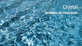  Presentation with deep blue - Slide deck consisting of blue swimming pool water sparkling background and a teal colored foreground