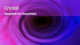  Presentation with black hole - PPT theme enhanced with blue swoosh - spinning black hole warp zone background and a purple colored foreground