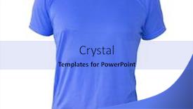  Presentation with blue design - PPT theme consisting of blue-t-shirt-template background and a light blue colored foreground