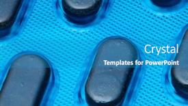  Presentation with drug resistance - PPT theme having blue-tablets-in-blister-pack background and a teal colored foreground