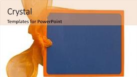  Presentation with blue orange - Amazing presentation design having blue tag with orange bow backdrop and a yellow colored foreground