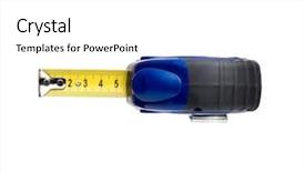  Presentation with tape measure - PPT theme having blue tape measure tool isolated background and a  colored foreground