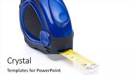  Presentation with blue water splash isolated - Presentation theme with blue tape measure tool isolated background and a white colored foreground