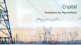  Presentation with binary blue - Slides consisting of blue technology design with binary background and a sky blue colored foreground