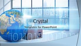  Presentation with binary blue - Slides having blue lines on planet background and a light blue colored foreground