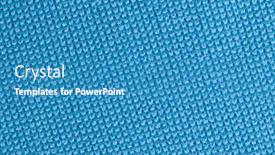  Presentation with textile - Colorful presentation theme enhanced with blue textile textured background backdrop and a teal colored foreground