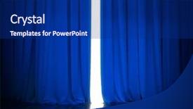  Presentation with theater curtains - Slides with plate with fried egg bacon and beans on wooden table background and a gray colored foreground