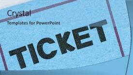  Presentation with raffle ticket - Beautiful presentation featuring blue ticket stub macro detail backdrop and a light blue colored foreground