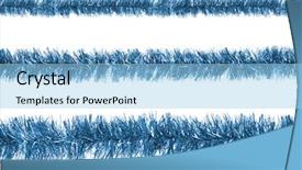  Presentation with sample - Audience pleasing slides consisting of blue tinsel sample isolated backdrop and a light blue colored foreground