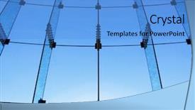  Presentation with structure - Colorful slide deck enhanced with blue tinted glass wall structure backdrop and a teal colored foreground