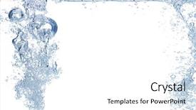  Presentation with water drops in blue tone - Beautiful slides featuring blue toned photo of water backdrop and a white colored foreground