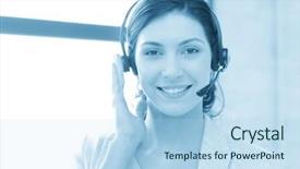  Presentation with basketball female blue - Presentation consisting of blue toned picture of friendly background and a  colored foreground