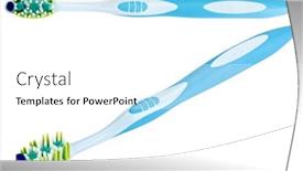  Presentation with tooth brush - Theme featuring blue tooth brush isolated background and a white colored foreground