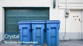 Presentation with wheels an axles - Amazing PPT layouts having blue trash cans with wheel backdrop and a ocean colored foreground