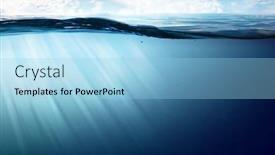  Presentation with under water - Colorful presentation design enhanced with blue-under-water-mixed-media backdrop and a light blue colored foreground