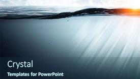  Presentation with under water - Slide deck having blue-under-water-mixed-media background and a ocean colored foreground
