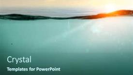  Presentation with under water - Beautiful PPT layouts featuring blue-under-water-mixed-media backdrop and a ocean colored foreground