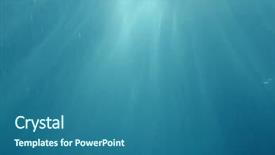  Presentation with air bubbles - Slide deck featuring blue underwater background with water background and a ocean colored foreground