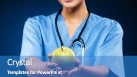  Presentation with drone green and black - Presentation theme featuring blue uniform holding green apple background and a teal colored foreground